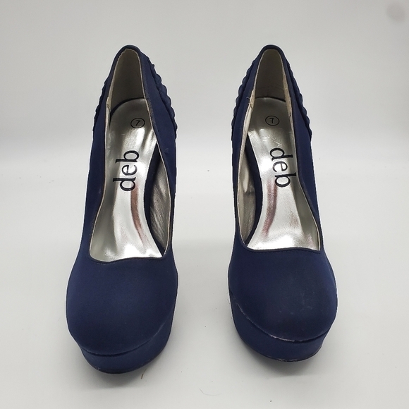 Deb Stiletto Heel Pumps Women's 7 Navy Blue - Picture 5 of 12